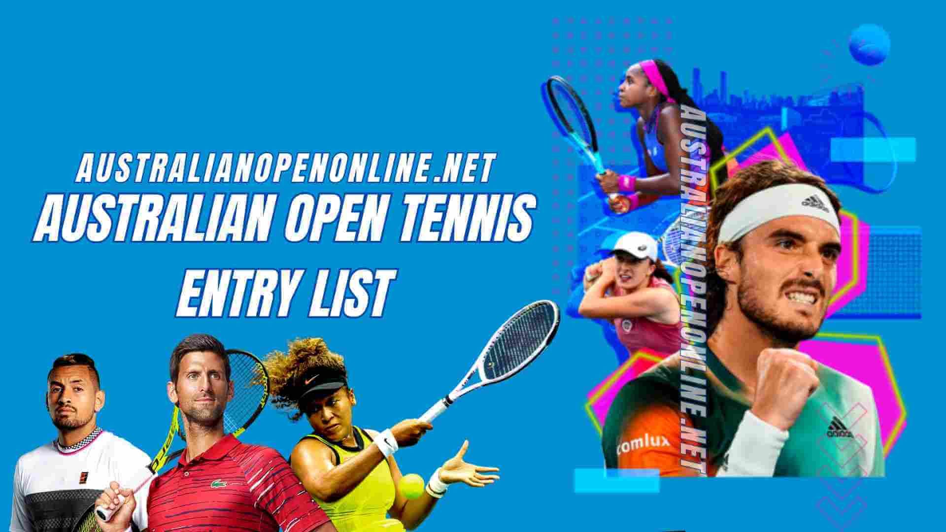 2017 Australian Open Tennis Entry List