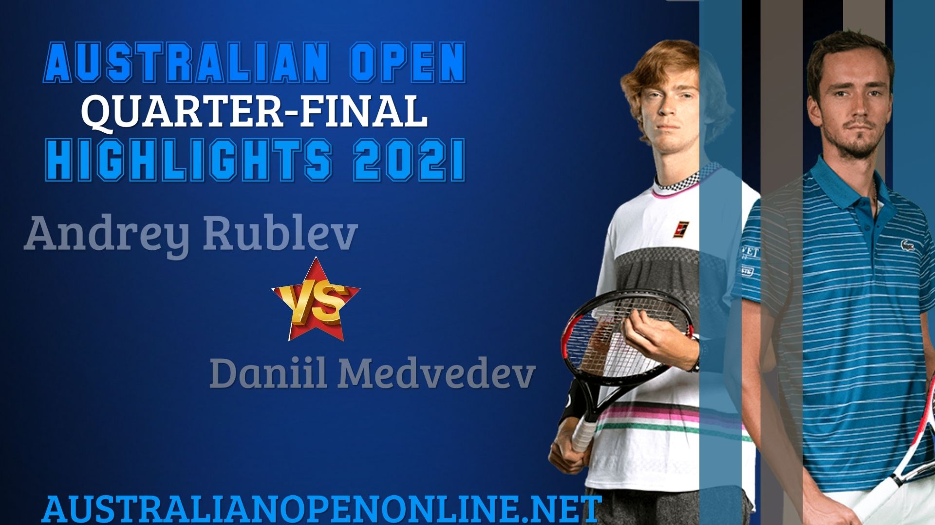 Medvedev Vs Rublev QF Highlights 2021