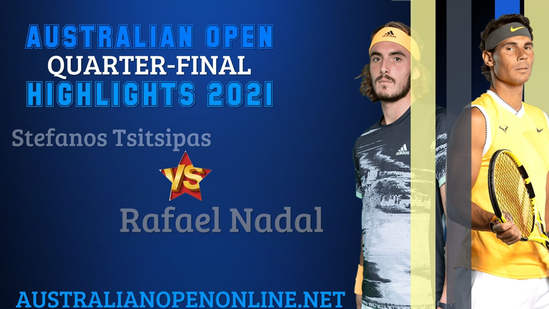 Nadal Vs Tsitsipas QF Highlights 2021