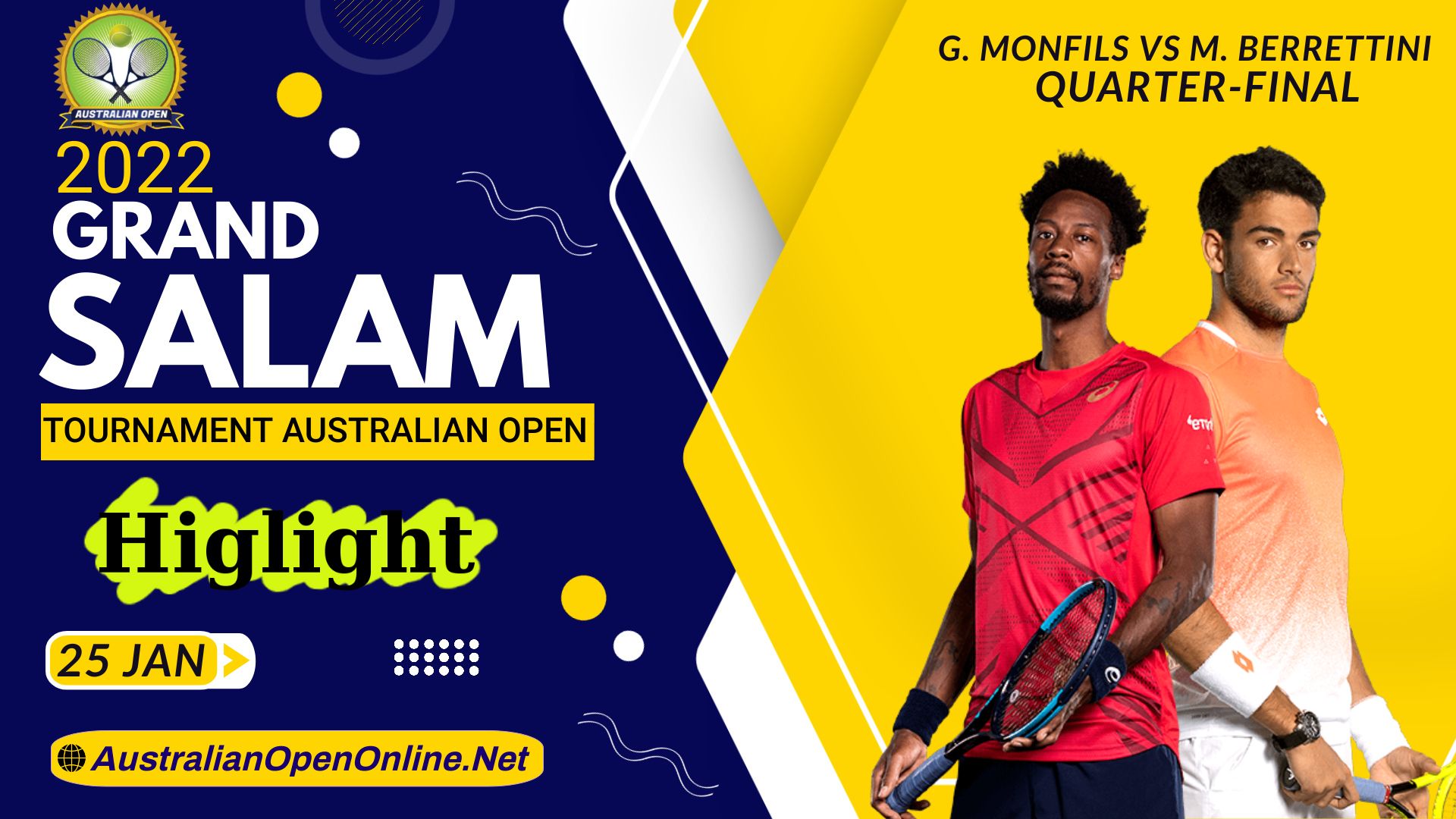 Monfils Vs Berrettini QF Highlights 2022