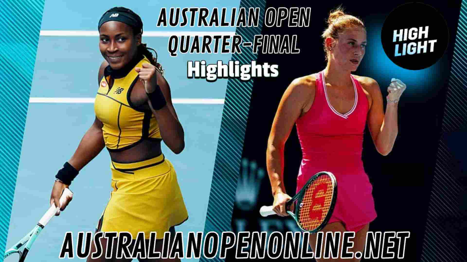 Kostyuk Vs Gauff QF Highlights 2024